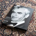 Classic Black and White Portrait of Mohammad Reza Shah in a Tuxedo – Luxury Persian Decor — detail 4
