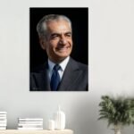Classic Portrait of Mohammad Reza Shah Pahlavi – Fine Historical Canvas Wall Art