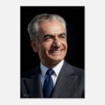 Classic Portrait of Mohammad Reza Shah Pahlavi – Fine Historical Canvas Wall Art — detail 3