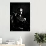 Classic Style of Mohammad Reza Shah Pahlavi in a Suit – Luxury Canvas Wall Art