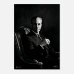 Classic Style of Mohammad Reza Shah Pahlavi in a Suit – Luxury Canvas Wall Art — detail 2