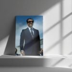 Classic Style of Mohammad Reza Shah Pahlavi in a Suit – Luxury Canvas Wall Art — detail 4