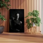 Classic Style of Mohammad Reza Shah Pahlavi in a Suit – Luxury Canvas Wall Art — detail 5