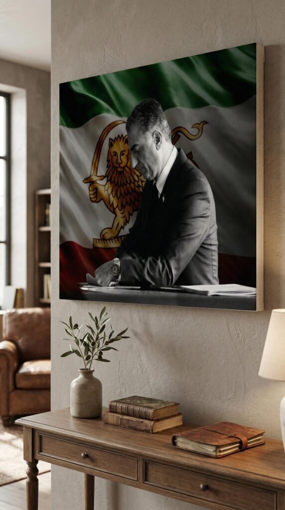 Crown Prince Reza Pahlavi Canvas Print – Persian Royal Heritage Wall Art — detail 6