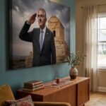 Crown Prince Reza Pahlavi Pasargadae Canvas Wall Art – Persian Historic Decor — detail 8