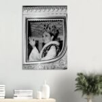 Empress Farah Pahlavi in the Royal Carriage – Historic Coronation Canvas Art