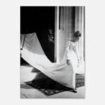 Empress Farah Pahlavi's Iconic Royal Gown – Historical Canvas Art — detail 3
