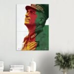 Graphic and Typographic Canvas Art – Conceptual Portrait of Mohammad Reza Shah Pahlavi