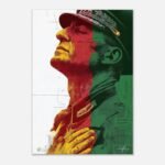 Graphic Art Canvas – Modern Portrait of Mohammad Reza Shah Pahlavi — detail 2