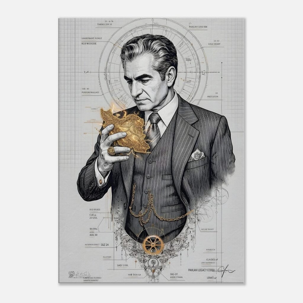 Graphic Art Canvas – The Architect of Modern Iran — detail 2