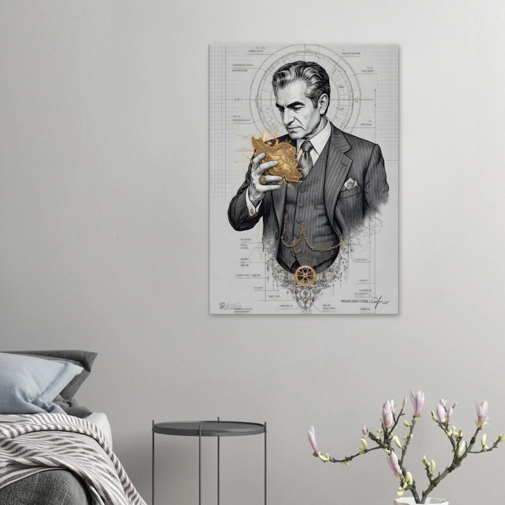 Graphic Art Canvas – The Architect of Modern Iran — detail 3