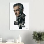 Graphic Collage Canvas – Multi-Layered Conceptual Portrait of Mohammad Reza Shah Pahlavi
