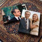 Intimate Double Portrait of Mohammad Reza Shah and Empress Farah – Elegant Canvas Wall Art — detail 4