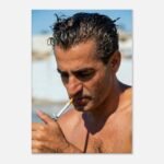 Mohammad Reza Pahlavi Candid Portrait Canvas Print – Persian Royal Historic Decor — detail 2