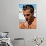 Mohammad Reza Pahlavi Candid Portrait Canvas Print – Persian Royal Historic Decor — detail 3