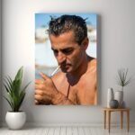 Mohammad Reza Pahlavi Candid Portrait Canvas Print – Persian Royal Historic Decor — detail 5