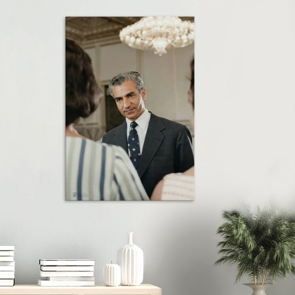 Mohammad Reza Pahlavi Canvas Print – Persian Royal Portrait Wall Art