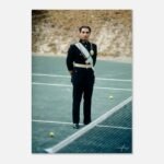 Mohammad Reza Pahlavi Military Portrait Canvas Art – Persian Royal Decor — detail 2