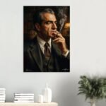 Mohammad Reza Pahlavi Portrait Canvas Print – Persian Royal Historic Decor