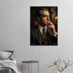 Mohammad Reza Pahlavi Portrait Canvas Print – Persian Royal Historic Decor — detail 2