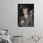 Mohammad Reza Pahlavi Portrait Canvas Wall Art – Persian Royal Decor — detail 4