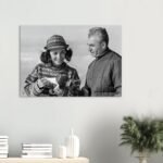 Mohammad Reza Shah and Empress Farah – Candid Winter Portrait Canvas