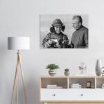 Mohammad Reza Shah and Empress Farah – Candid Winter Portrait Canvas — detail 4