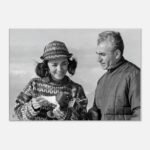 Mohammad Reza Shah and Empress Farah – Candid Winter Portrait Canvas — detail 5