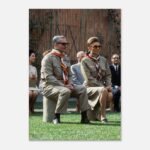 Mohammad Reza Shah and Empress Farah in Coordinated Outdoor Attire – Vintage Wall Art — detail 2
