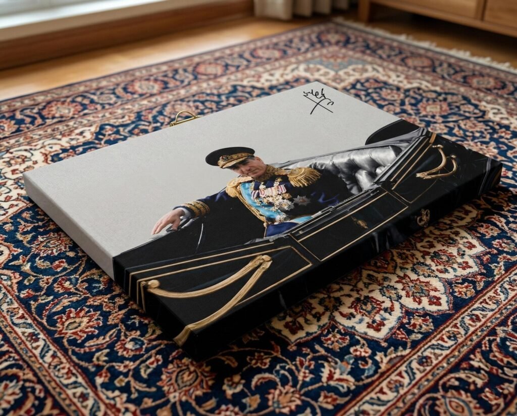 Mohammad Reza Shah Ceremonial Car Canvas Wall Art – Persian Royal Decor — detail 10