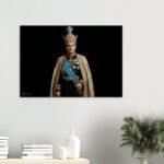 Mohammad Reza Shah Coronation Canvas Print – Pahlavi Royal Regalia Wall Art — detail 2