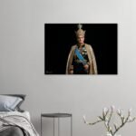 Mohammad Reza Shah Coronation Canvas Print – Pahlavi Royal Regalia Wall Art — detail 4