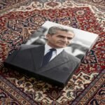 Mohammad Reza Shah Crowd Portrait Canvas Wall Art – Persian Royal Decor — detail 4
