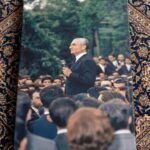 Mohammad Reza Shah Delivering a Public Speech – Historical Documentary Canvas — detail 4