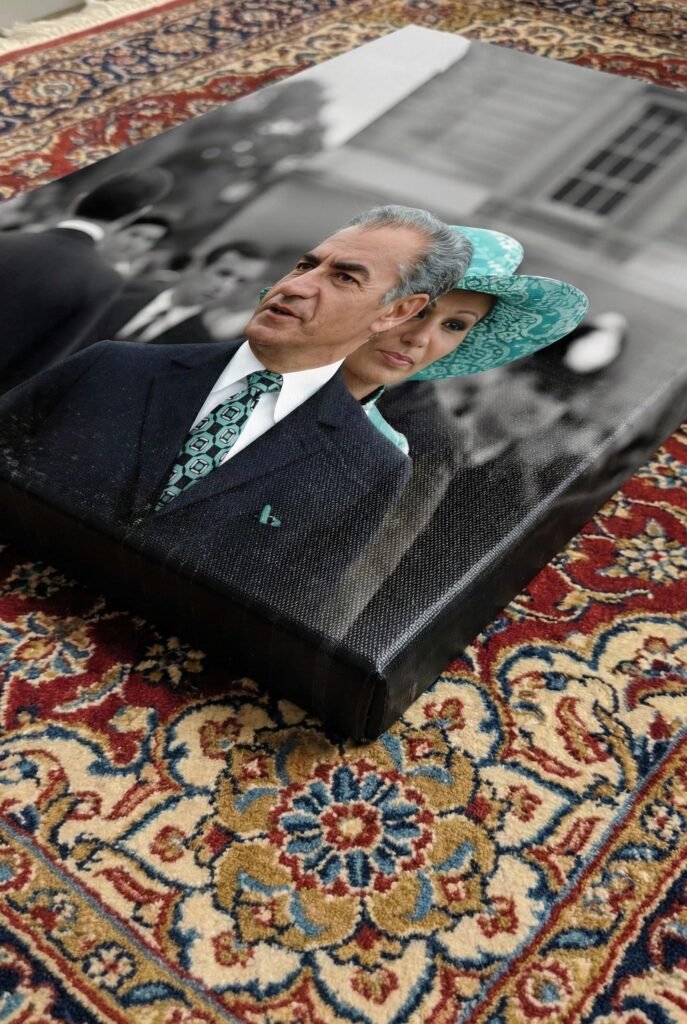Mohammad Reza Shah Farah Diba Elegant Couple Canvas Wall Art – Persian Royal Decor — detail 10