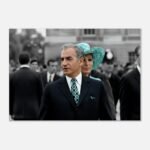 Mohammad Reza Shah Farah Diba Elegant Couple Canvas Wall Art – Persian Royal Decor — detail 2