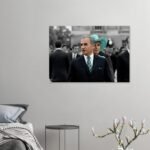 Mohammad Reza Shah Farah Diba Elegant Couple Canvas Wall Art – Persian Royal Decor — detail 4