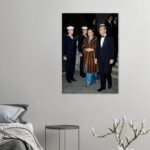 Mohammad Reza Shah Farah Naval Officers Canvas Wall Art – Persian Royal Decor — detail 3