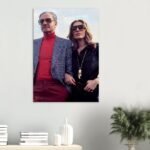 Mohammad Reza Shah Farah Pahlavi Casual Canvas Print – Persian Royal Portrait Wall Art