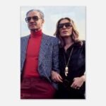 Mohammad Reza Shah Farah Pahlavi Casual Canvas Print – Persian Royal Portrait Wall Art — detail 2