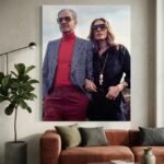 Mohammad Reza Shah Farah Pahlavi Casual Canvas Print – Persian Royal Portrait Wall Art — detail 5