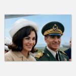 Mohammad Reza Shah Farah Pahlavi Official Arrival Canvas Print – Persian Royal Portrait Wall Art — detail 5