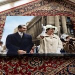 Mohammad Reza Shah Farah Pahlavi Royal Press Canvas Art – Persian History Wall Decor — detail 2