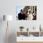 Mohammad Reza Shah Farah Pahlavi Royal Press Canvas Art – Persian History Wall Decor — detail 5
