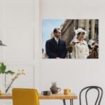 Mohammad Reza Shah Farah Pahlavi Royal Press Canvas Art – Persian History Wall Decor — detail 6