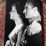 Mohammad Reza Shah Farah Silhouette Canvas Art – Persian Royal Portrait Decor — detail 4