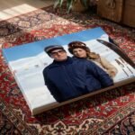 Mohammad Reza Shah Farah Skiing Canvas Print – Pahlavi Royal Winter Art — detail 5