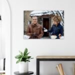 Mohammad Reza Shah Farah Winter Chalet Canvas Print – Pahlavi Royal Persian Decor — detail 2
