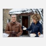 Mohammad Reza Shah Farah Winter Chalet Canvas Print – Pahlavi Royal Persian Decor — detail 4