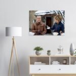 Mohammad Reza Shah Farah Winter Chalet Canvas Print – Pahlavi Royal Persian Decor — detail 5